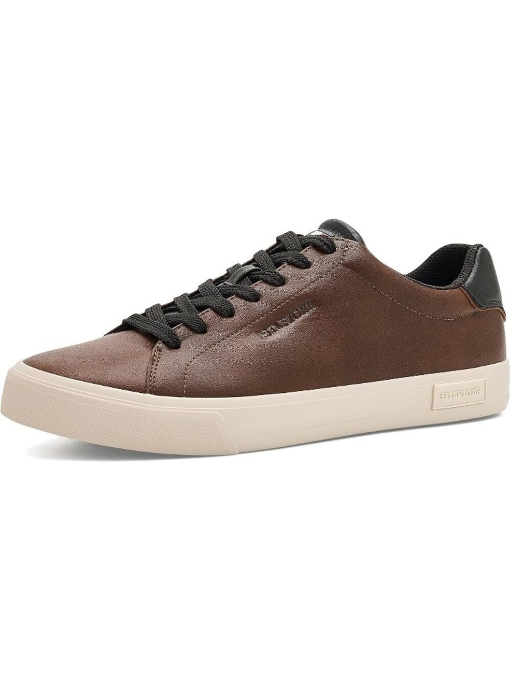 Tommy Hilfiger Men's Cognac Coffee Closed Toe Lace Up Casual Rawly Sneaker Shoes